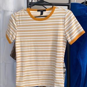 yellow striped baby tee